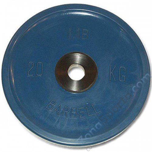 Диск обрезиненый цветной MB Barbell MB26-20 d-26мм 20кг