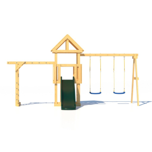 Детская площадка CustWood Junior J3 с деревянной крышей 