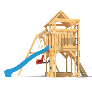 Детская площадка CustWood Scout S4 с деревянной крышей 