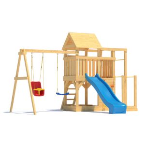 Детская площадка CustWood Scout S5 с деревянной крышей 