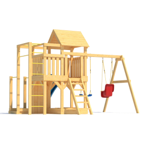 Детская площадка CustWood Scout S5 с деревянной крышей 