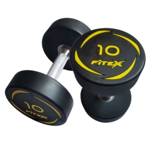 Комплект полиуретановых гантелей 2,5-50кг (20пар) со стойками Fitex FTX-411.1 