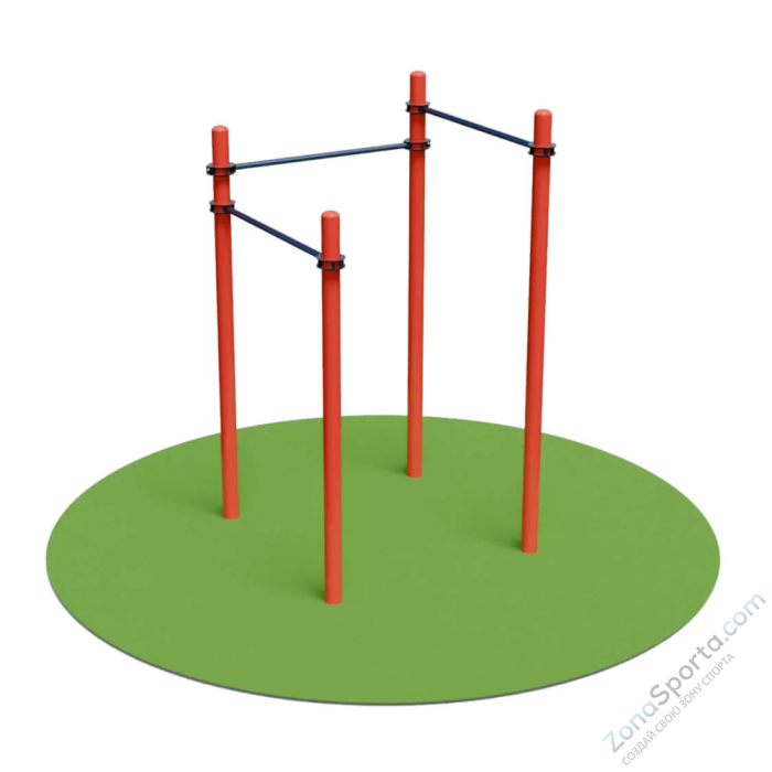 Уличный турник трехуровневый П-образный DEXsport